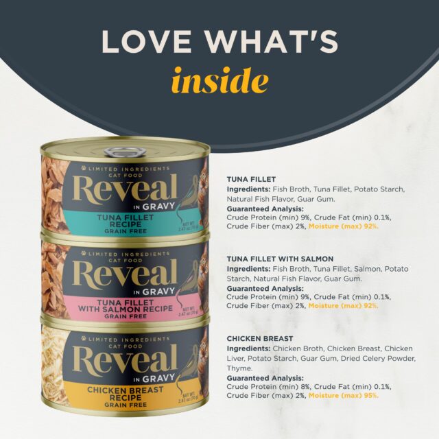 Reveal Natural Wet Cat Food, Fish & Chicken in Gravy Variety Pack, 12 x 2.47 oz Cans - Image 7