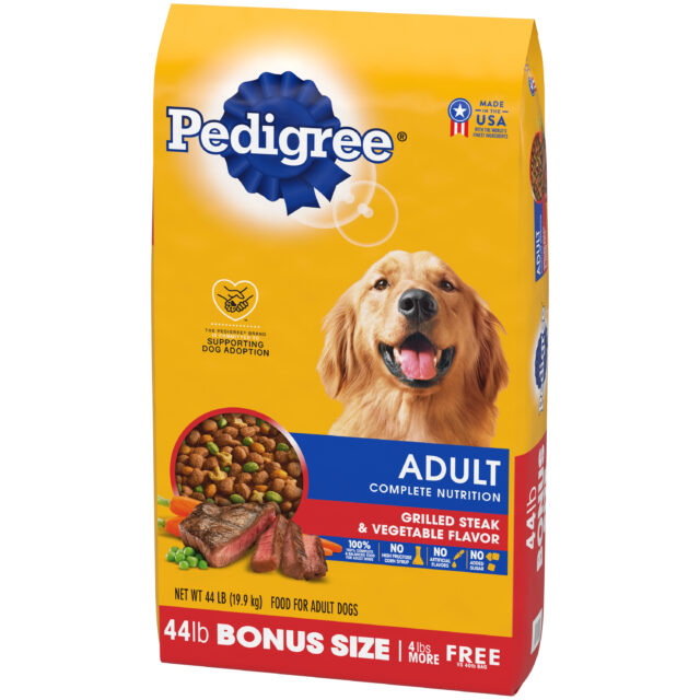Pedigree Complete Nutrition Grilled Steak & Vegetable Dry Dog Food For Adult Dog, 44 Lb Bag - Image 5