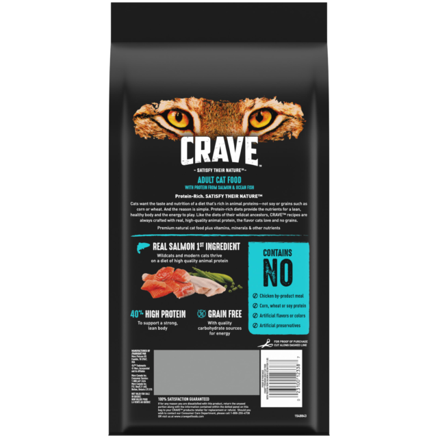 Crave Grain Free High Protein Natural Dry Cat Food With Protein From Salmon & Ocean Fish - Image 5