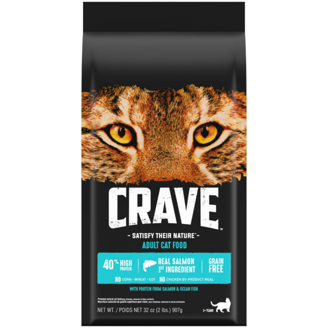 Crave Grain Free High Protein Natural Dry Cat Food With Protein From Salmon & Ocean Fish